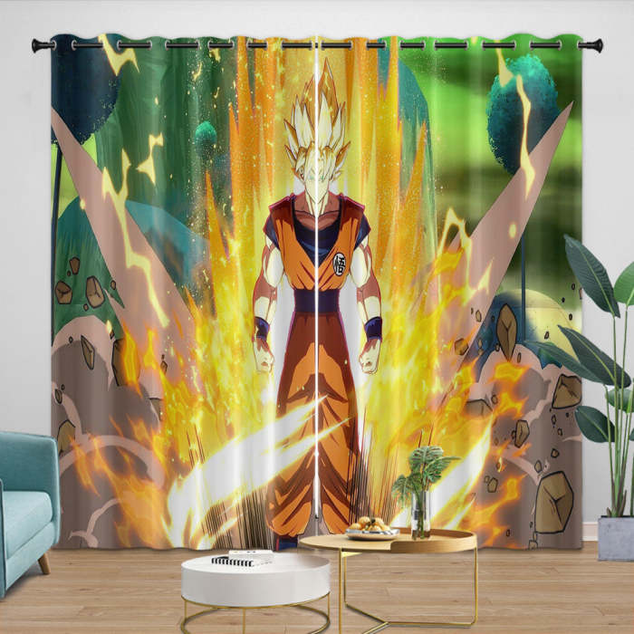 Dragon Ball Fighterz Curtains Blackout Window Drapes Room Decoration