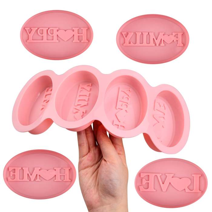 2 Pcs Oval Shape Silicone Mold For Scented Wax Melts, Chocolate Truffles, Candy, Jelly, Ice Cube Tray