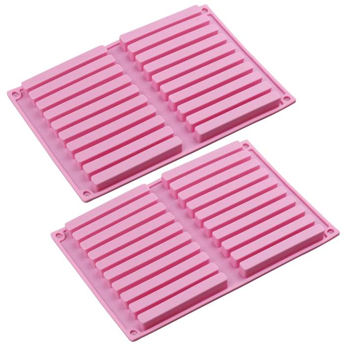 2 Pcs Length Strips Biscuit Silicone Mold For Scented Wax Melts, Chocolate Truffles, Candy, Jelly, Ice Cube Tray