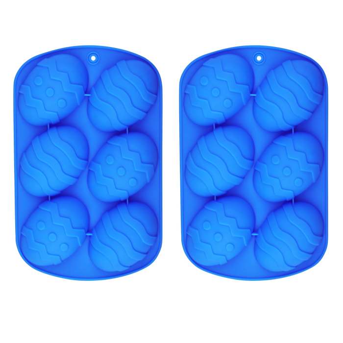 2 Pcs Half Egg Shape Silicone Mold For Scented Wax Melts, Chocolate Truffles, Candy, Jelly, Ice Cube Tray