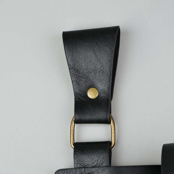 Medieval Alchemy Faux Leather Belt Bag With 2 Cork Potion Vials Fantasy Wizard Waist Pouch Side Pack