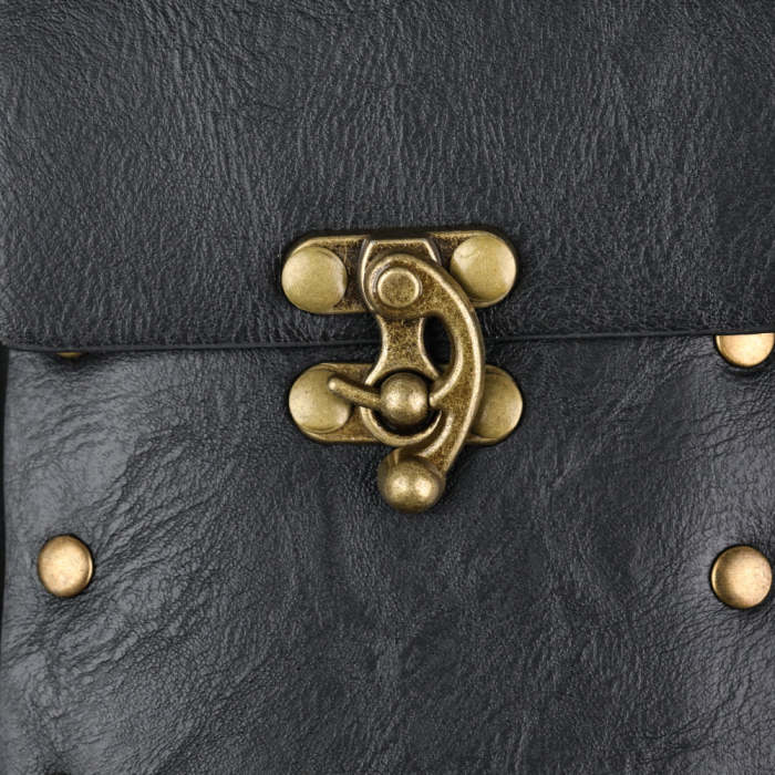 Medieval Alchemy Faux Leather Belt Bag With 2 Cork Potion Vials Fantasy Wizard Waist Pouch Side Pack