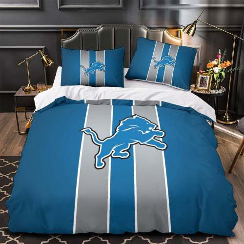 Detroit Lions Bedding Set Pattern Duvet Cover