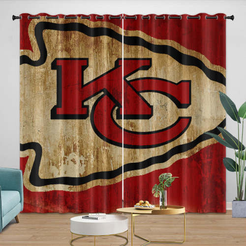 Kansas City Chiefs Curtains Blackout Window Drapes
