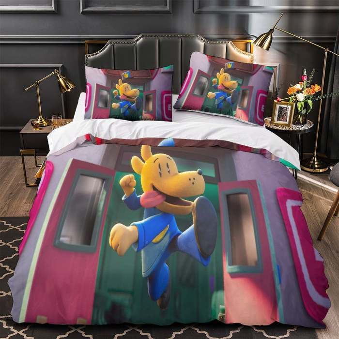 Dog Man Bedding Set Quilt Cover Without Filler