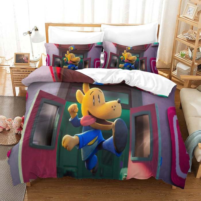 Dog Man Bedding Set Quilt Cover Without Filler