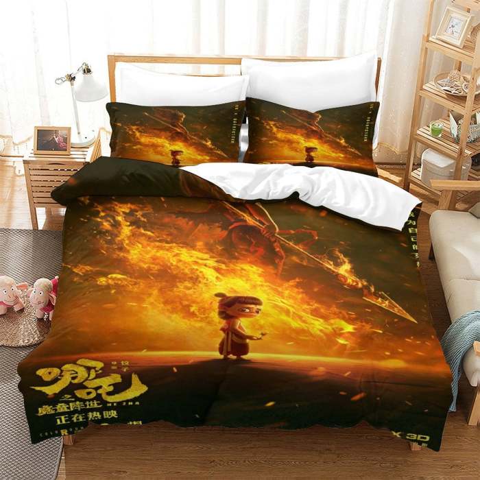 Movie Ne Zha 2 Bedding Set Quilt Cover Without Filler