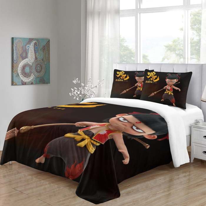 Movie Ne Zha 2 Bedding Set Quilt Cover Without Filler