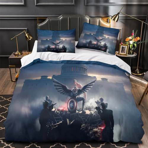 Captain America Brave  World Bedding Set Quilt Cover Without Filler