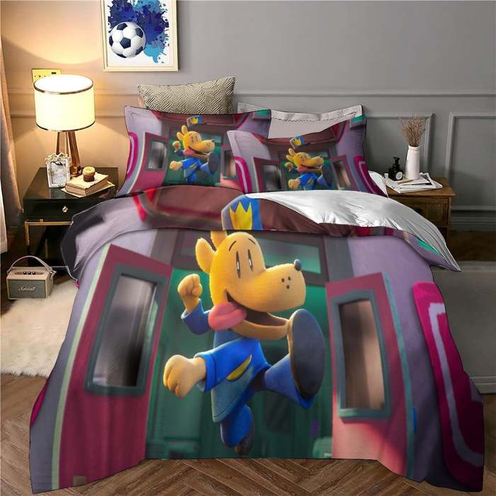 Dog Man Bedding Set Quilt Cover Without Filler