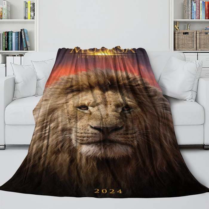Mufasa The Lion King Blanket Flannel Throw Room Decoration