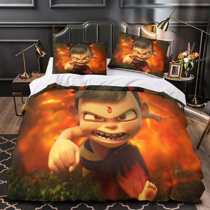 Movie Ne Zha 2 Bedding Set Quilt Cover Without Filler
