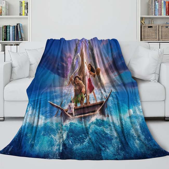 Moana 2 Blanket Flannel Throw Room Decoration