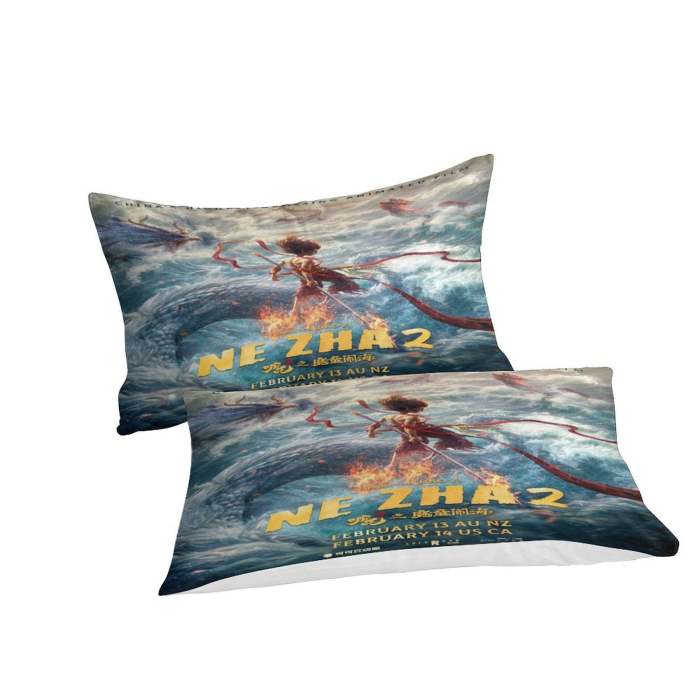 Movie Ne Zha 2 Bedding Set Quilt Cover Without Filler
