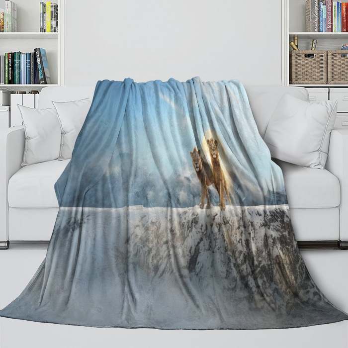 Mufasa The Lion King Blanket Flannel Throw Room Decoration