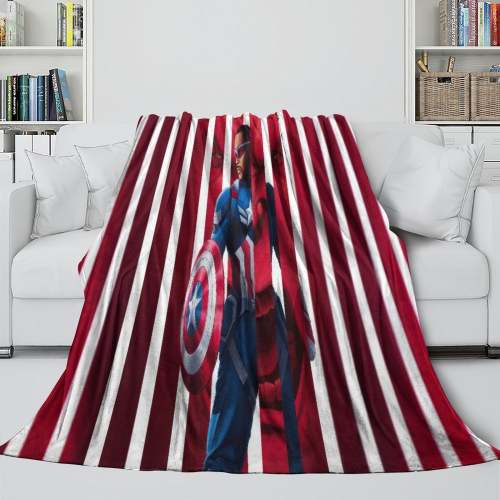 Captain America Brave  World Blanket Flannel Throw Room Decoration