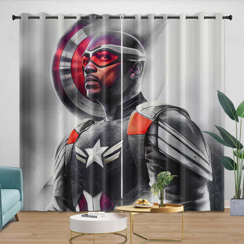 Captain America Brave  World Curtains Blackout Window Drapes