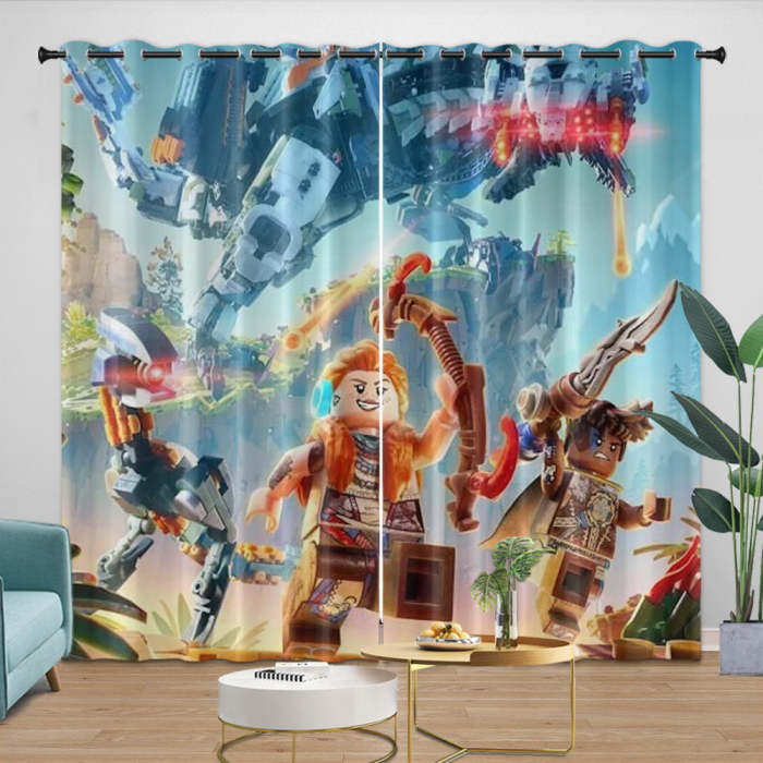 Lego Horizon Adventures Curtains Blackout Window Drapes Room Decoration