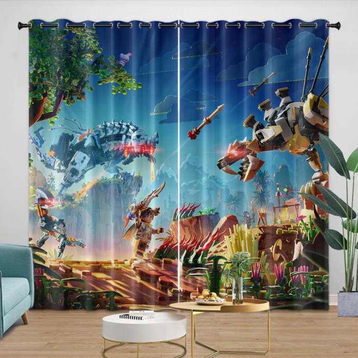 Lego Horizon Adventures Curtains Blackout Window Drapes Room Decoration
