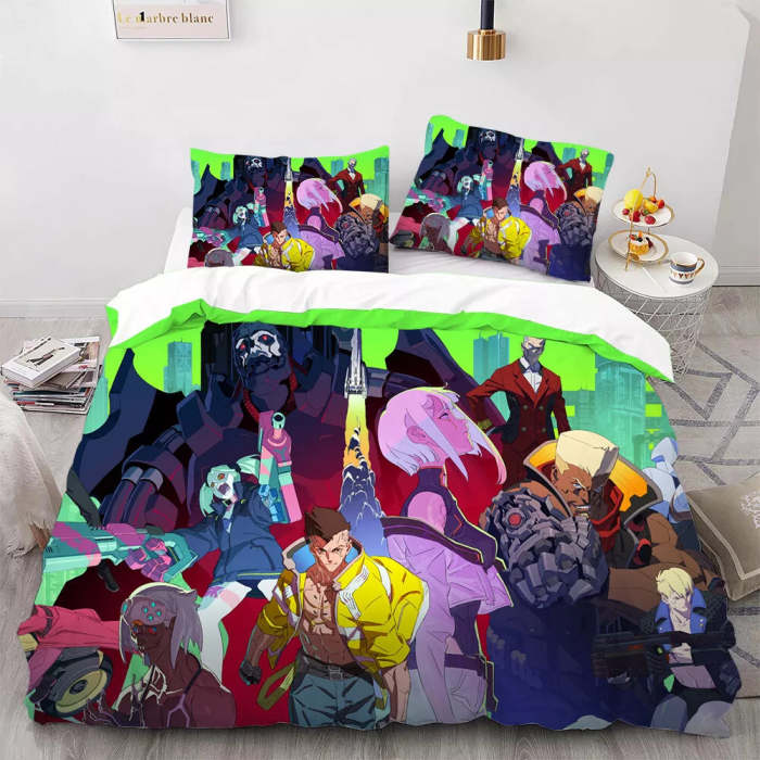 Cyberpunk Edgerunners Bedding Set Quilt Cover Without Filler