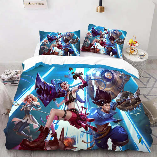 Lol Arcane Season 2 Bedding Set Pattern Quilt Cover Without Filler