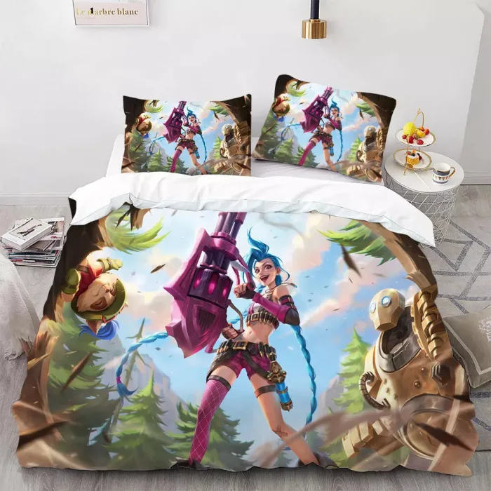 Lol Arcane Season 2 Bedding Set Pattern Quilt Cover Without Filler