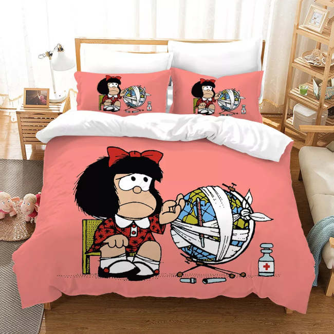 Mafalda Bedding Set Pattern Quilt Cover Without Filler