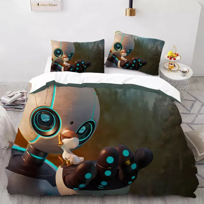 The Wild Robot Roz Brightbill Bedding Set Pattern Kids Quilt Cover Without Filler