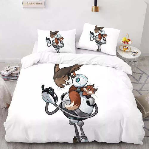 The Wild Robot Roz Brightbill Bedding Set Pattern Kids Quilt Cover Without Filler