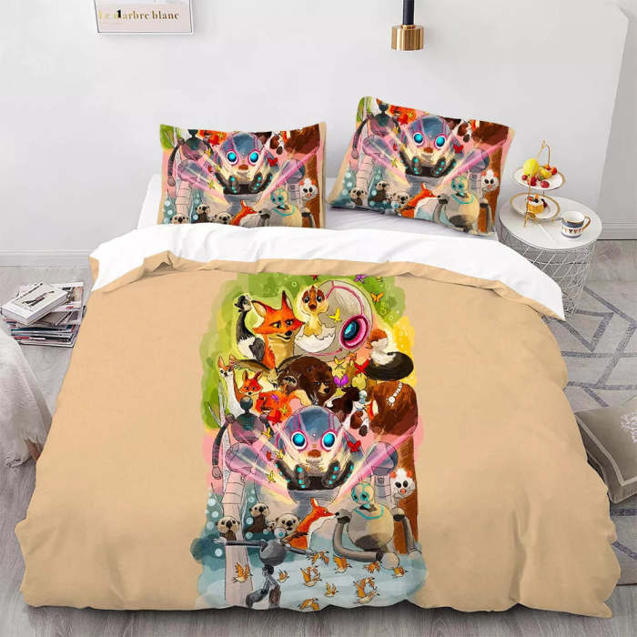 The Wild Robot Roz Brightbill Bedding Set Pattern Kids Quilt Cover Without Filler