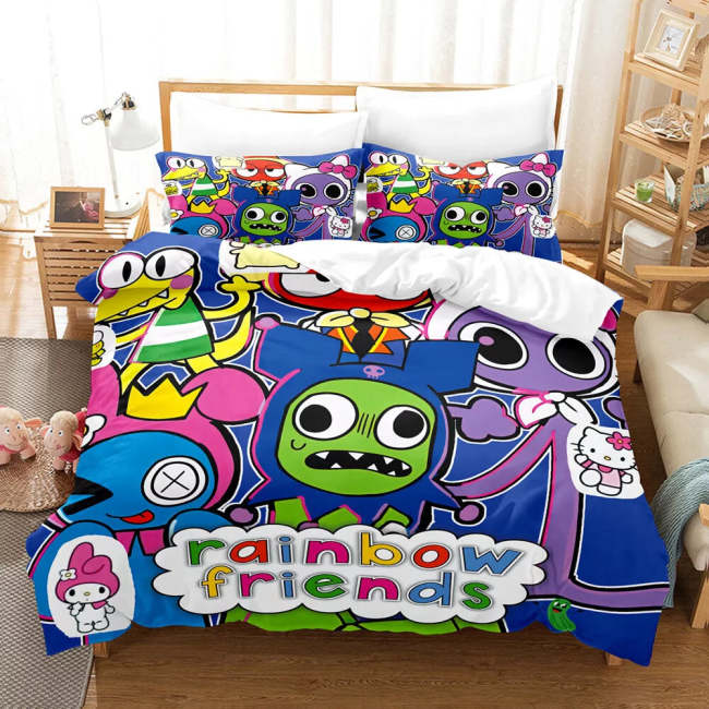 Rainbow Friends Bedding Set Quilt Cover Without Filler