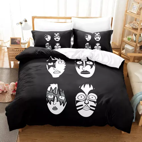 Kiss Band Bedding Set Pattern Quilt Cover Without Filler
