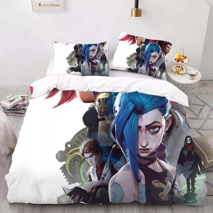 Lol Arcane Season 2 Bedding Set Pattern Quilt Cover Without Filler