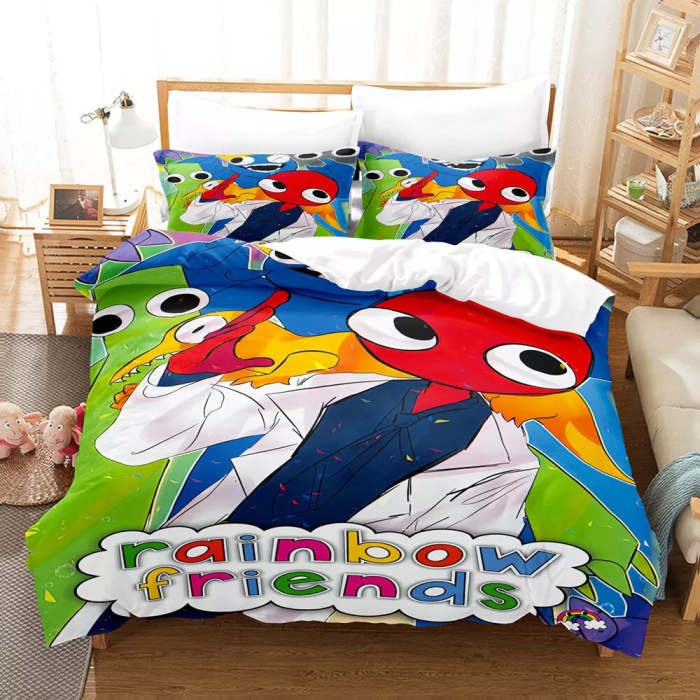 Rainbow Friends Bedding Set Quilt Cover Without Filler