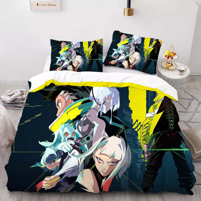 Cyberpunk Edgerunners Bedding Set Quilt Cover Without Filler