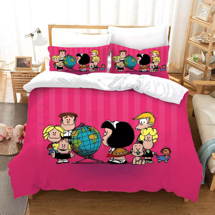 Mafalda Bedding Set Pattern Quilt Cover Without Filler