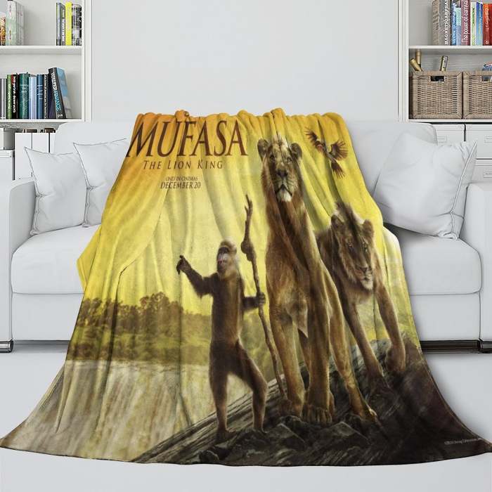 Mufasa The Lion King Blanket Flannel Throw Room Decoration