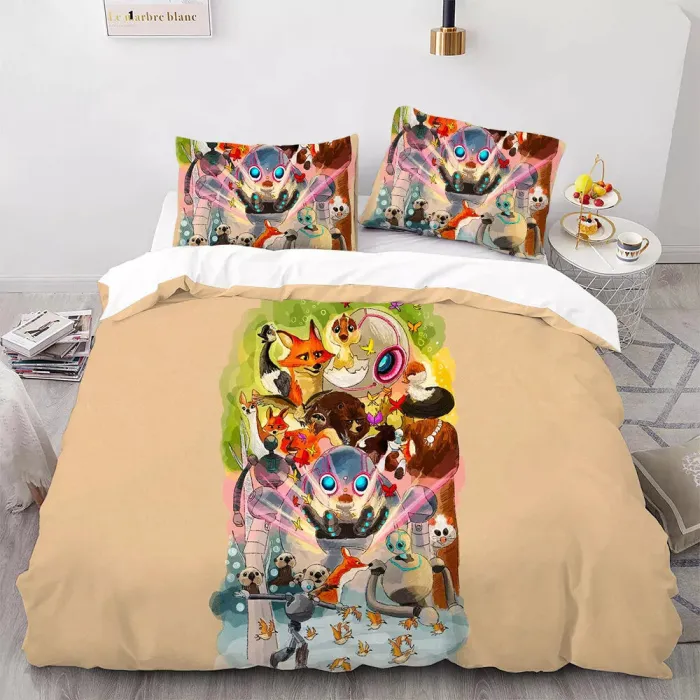 The Wild Robot Roz Brightbill Bedding Set Pattern Kids Quilt Cover Without Filler