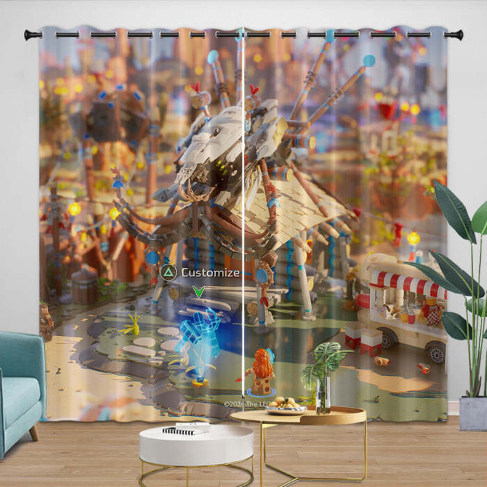 Lego Horizon Adventures Curtains Blackout Window Drapes Room Decoration