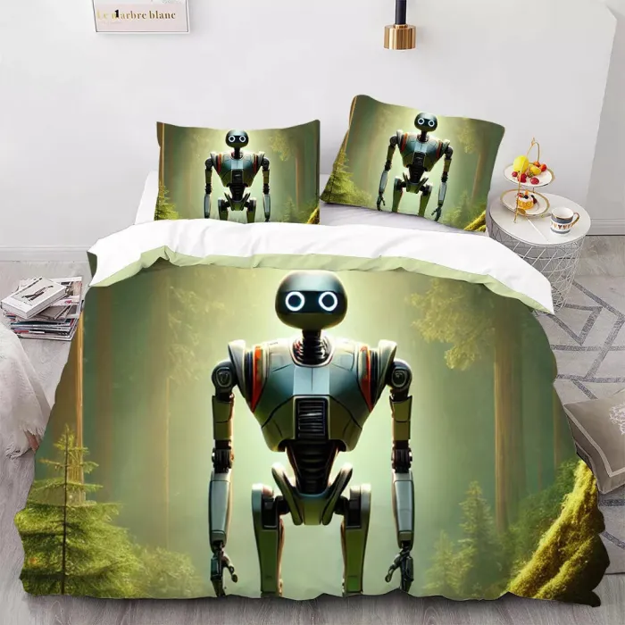 The Wild Robot Roz Brightbill Bedding Set Pattern Kids Quilt Cover Without Filler