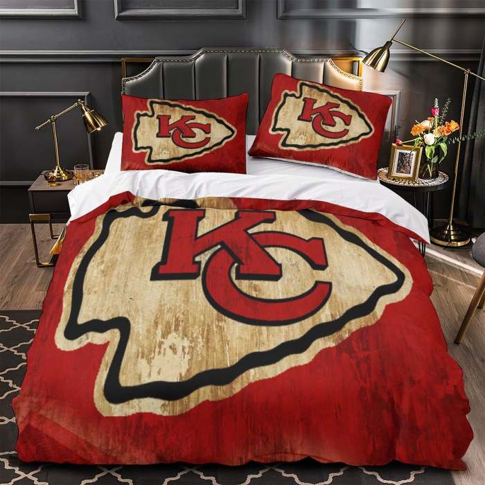 Kansas City Chiefs Bedding Set Pattern Duvet Cover