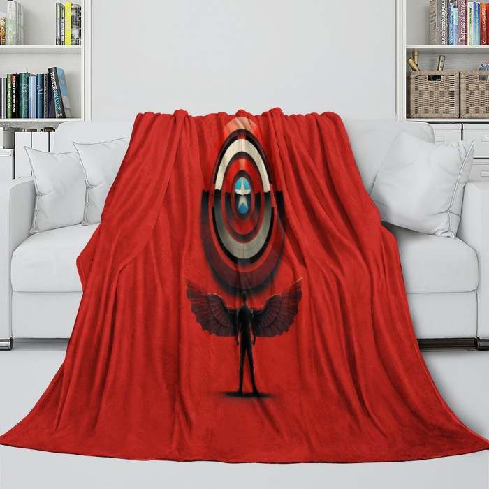 Captain America Brave  World Blanket Flannel Throw Room Decoration