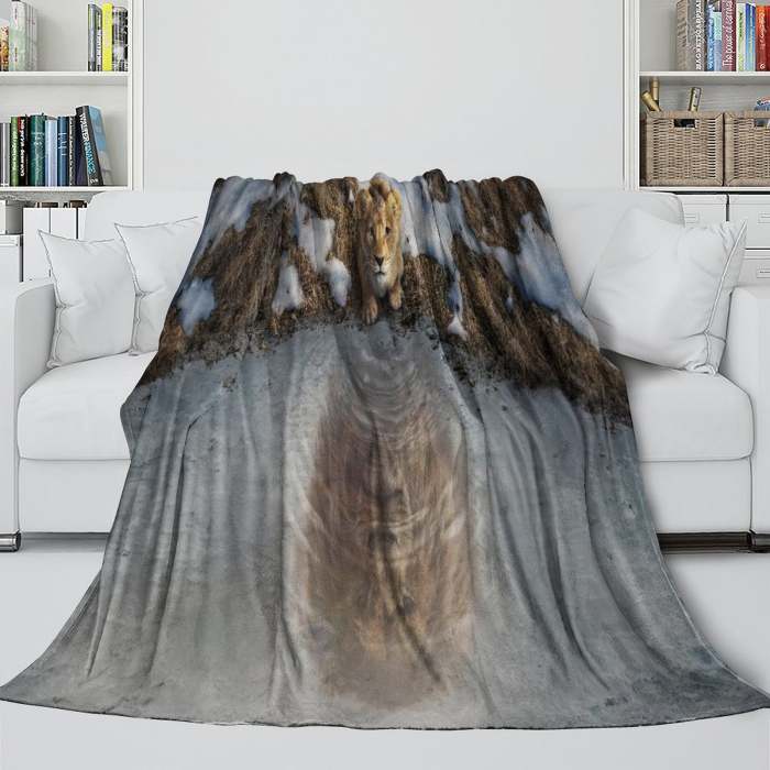 Mufasa The Lion King Blanket Flannel Throw Room Decoration