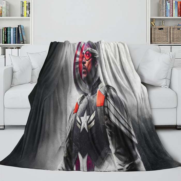 Captain America Brave  World Blanket Flannel Throw Room Decoration