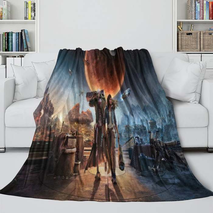 Star Wars Outlaws Blanket Flannel Throw Room Decoration