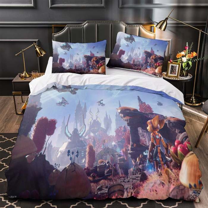 Ratchet Clank Rift Apart Bedding Set Quilt Cover Without Filler