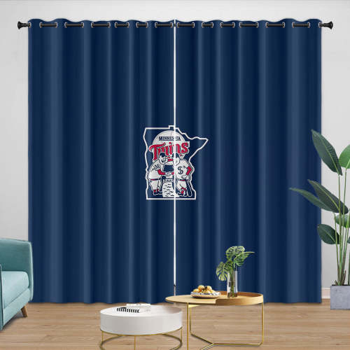 Minnesota Twins Curtains Blackout Window Drapes Room Decoration