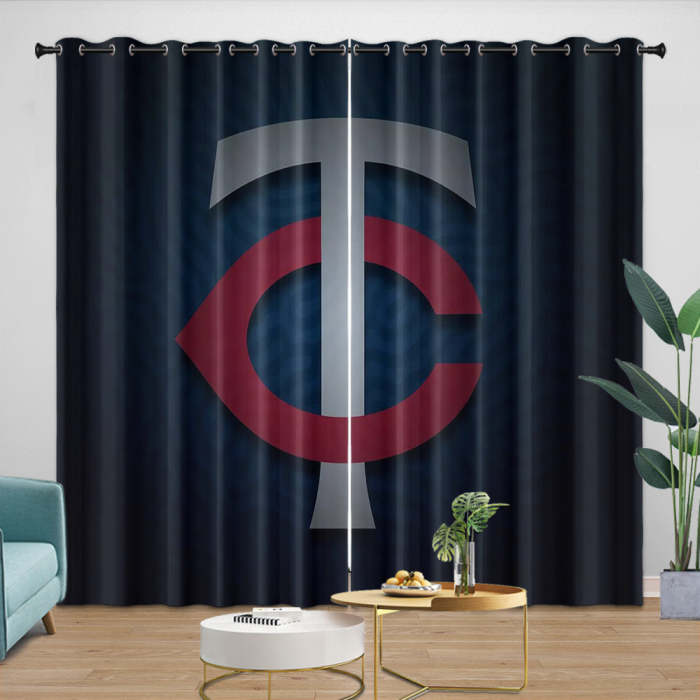 Minnesota Twins Curtains Blackout Window Drapes Room Decoration