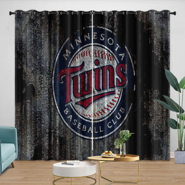 Minnesota Twins Curtains Blackout Window Drapes Room Decoration
