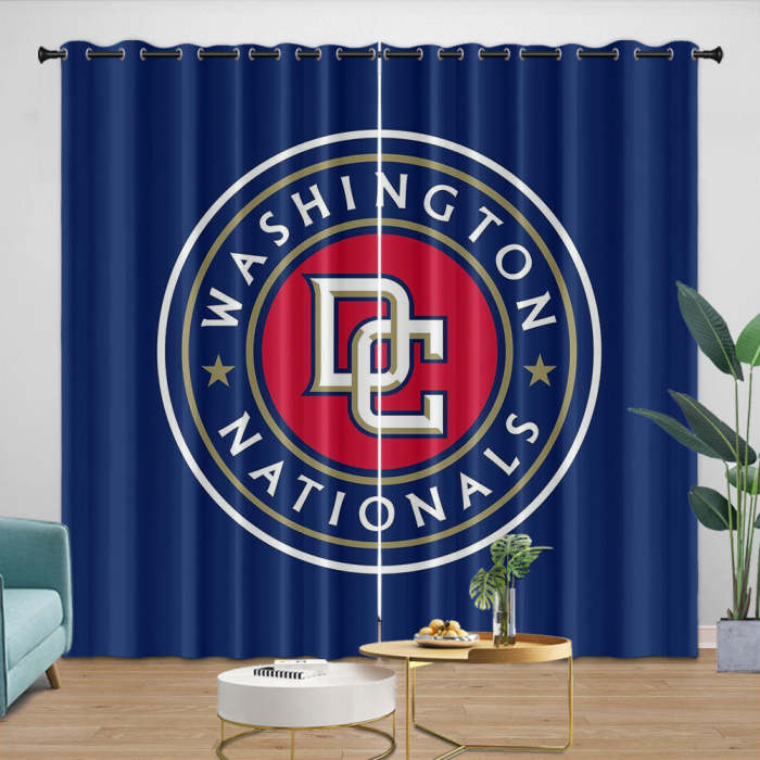 Washington Nationals Curtains Blackout Window Drapes Room Decoration
